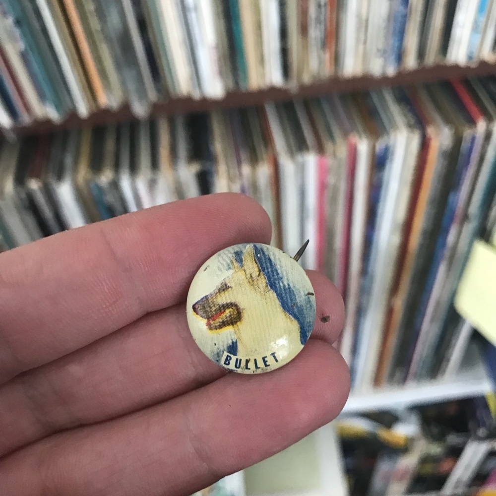 1953 P O S T cereal “B U L L E T “ pinback button